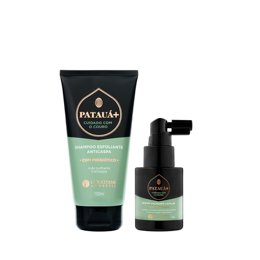Shampoo Esfoliante Anticaspa e Sérum Calmante Capilar Patauá